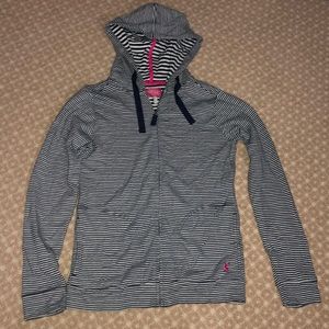 Joules Striped Zip-up Hoodie